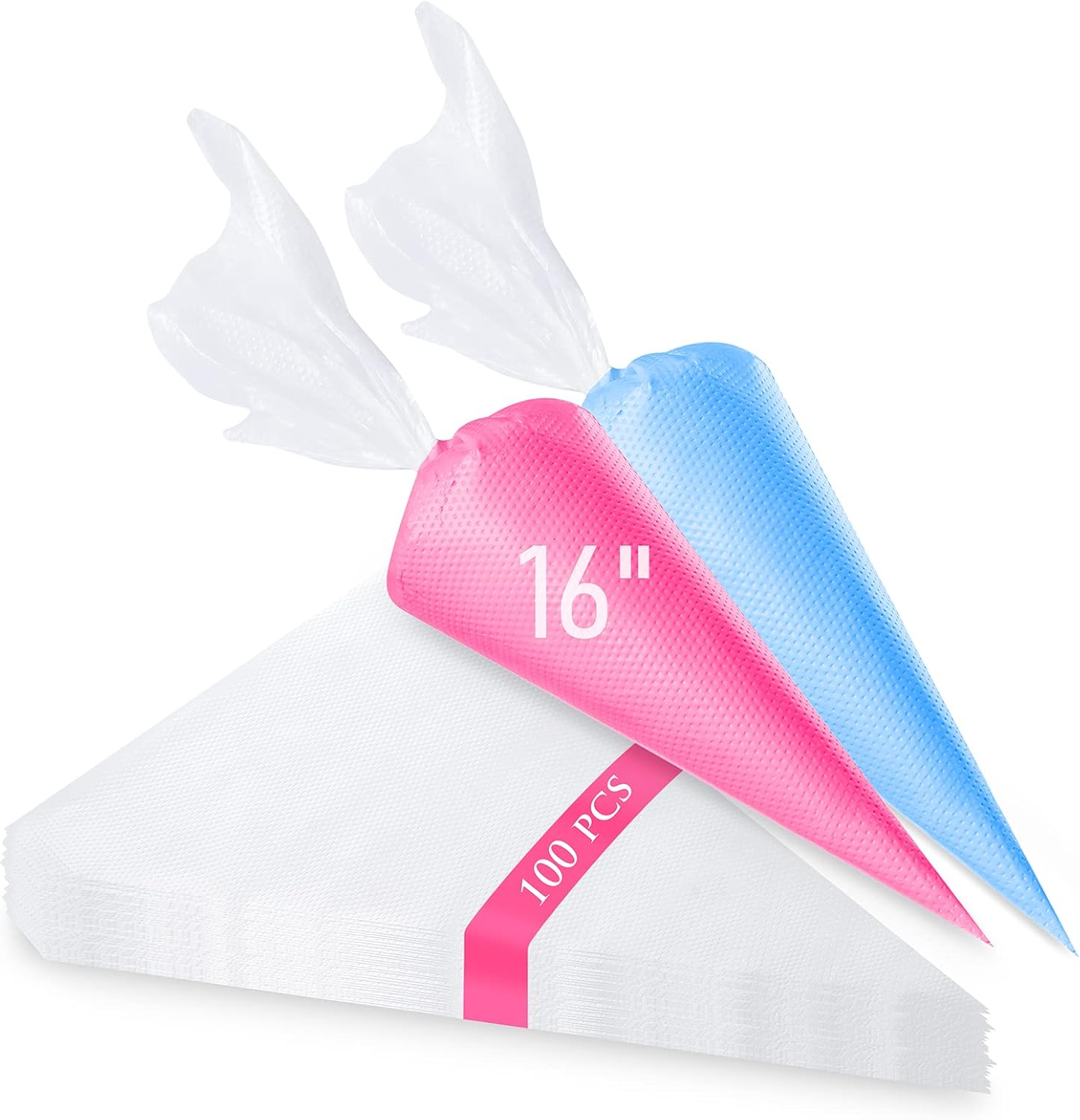 Tamodan Piping Bags - 100PCS Tipless Disposable Pastry Bags | Extra Thick, Non-Slip Design for Cake Decoration