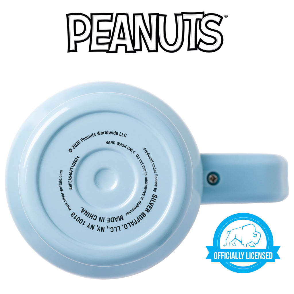 Silver Buffalo Peanuts Gang Charlie Brown, Snoopy, Woodstock, Lucy, Sally, Linus, Double Walled Stainless Steel Tumbler with Handle, Straw, and Straw Cap, Fits in Standard Cup Holder, 40 Ounces