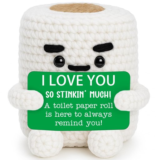 Anniversary I Love You Gifts for Him Her Valentines Wife Girlfriend Boyfriend Husband Gag Birthday Gifts for Men Women, Funny Christmas Easter Fathers Day Handmade Crochet Couples Gift for Fiance