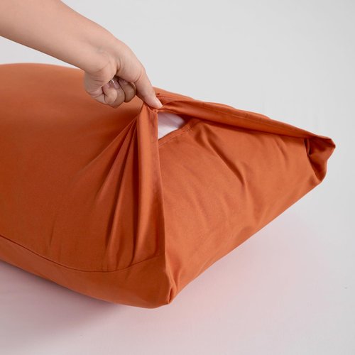 FLXXIE King Pillow Cases - Soft Microfiber Covers, Wrinkle & Stain Resistant, 20x36, Burnt Orange - Set of 2
