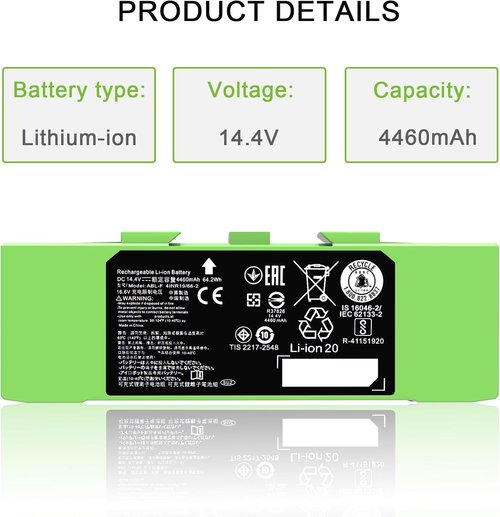 Dentsing ABL-F Replacement Battery for iRobot Roomba i7, j7 & e Series | 4460mAh, 14.4V