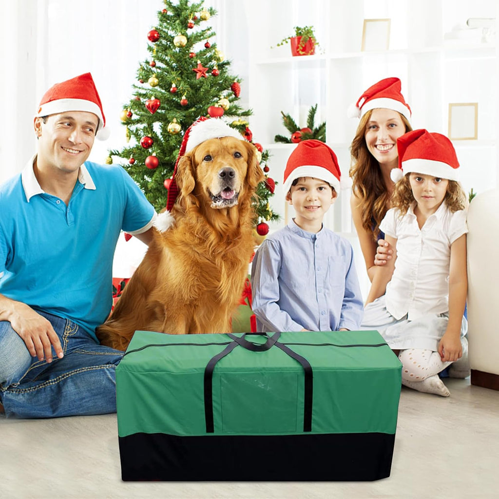 Skiennix Christmas Tree Storage Bag - Heavy Duty 8 Ft Capacity with Durable Zipper & Handles | 600D Oxford, Green