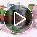 Red and Silver Glitter Ribbon 3/8 Inch x 25 Yards - Sparkly Metallic Craft Trim, Gift Wrap, Holiday & Wedding Decoration