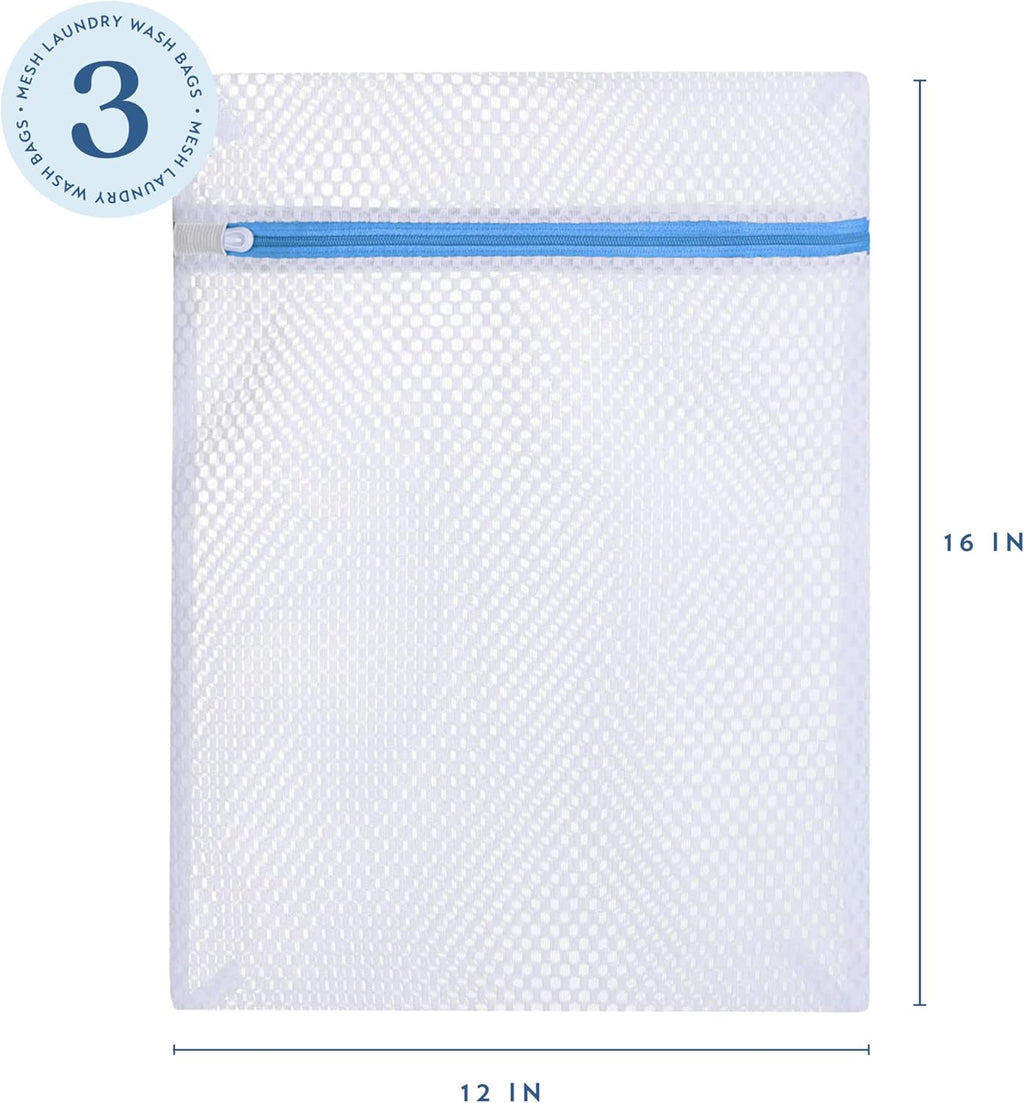**ELYN Mesh Laundry Bags - Ultra Durable Honeycomb Mesh for Delicates | 3 Pack Medium (12” x 16”)**
