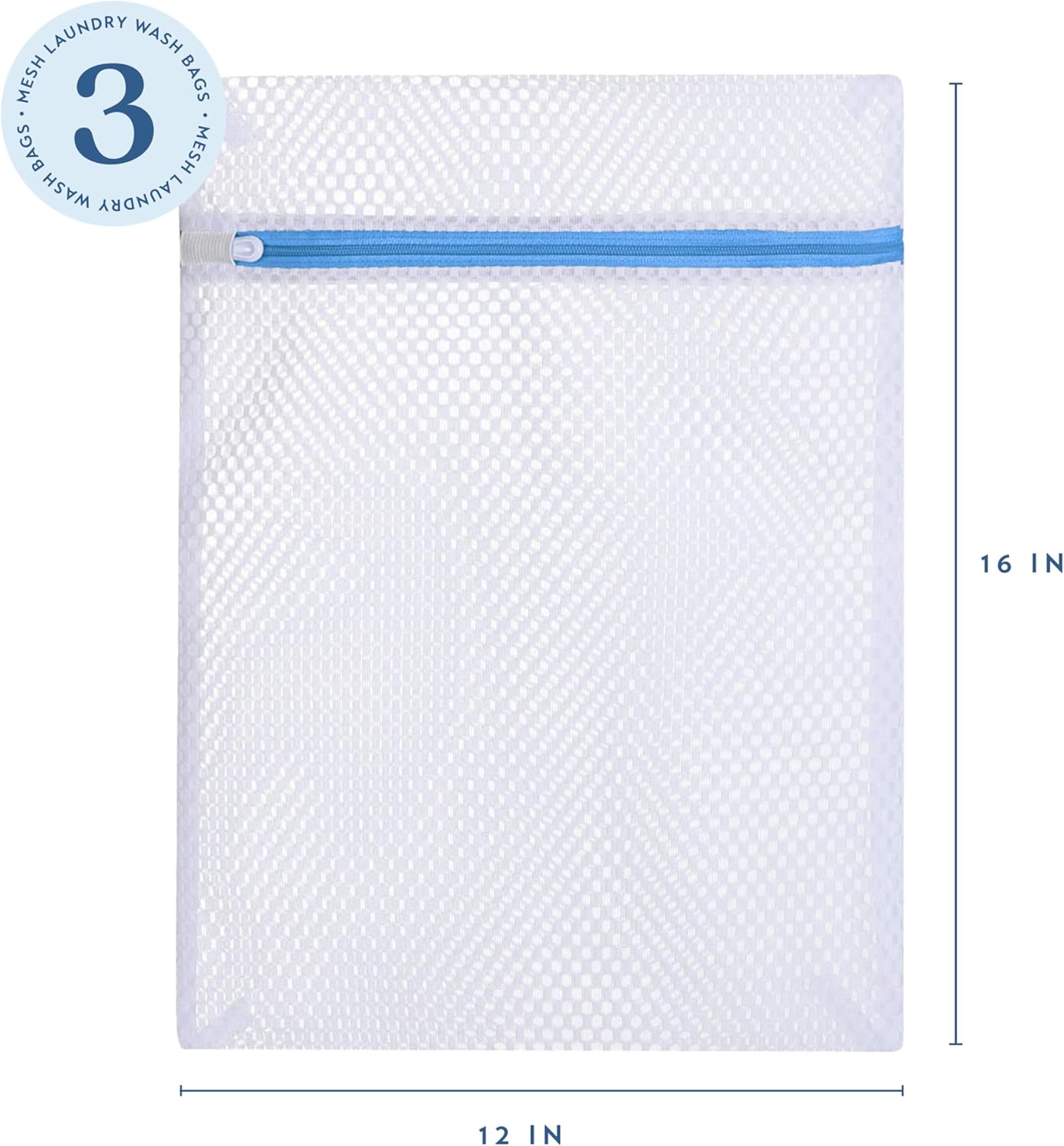 **ELYN Mesh Laundry Bags - Ultra Durable Honeycomb Mesh for Delicates | 3 Pack Medium (12” x 16”)**