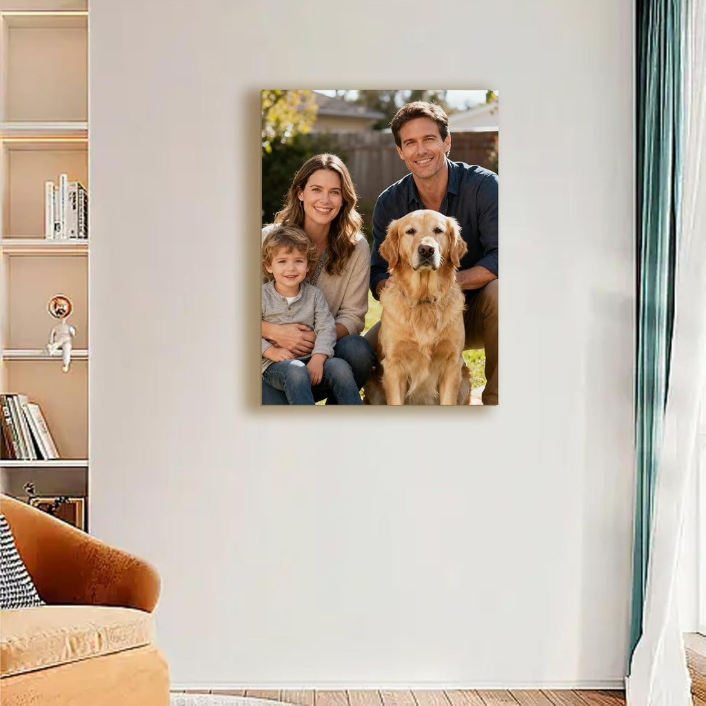 Skiennix Custom Canvas Prints - Personalized Pet Photos for Framed Wall Art | 12''L x 16''W