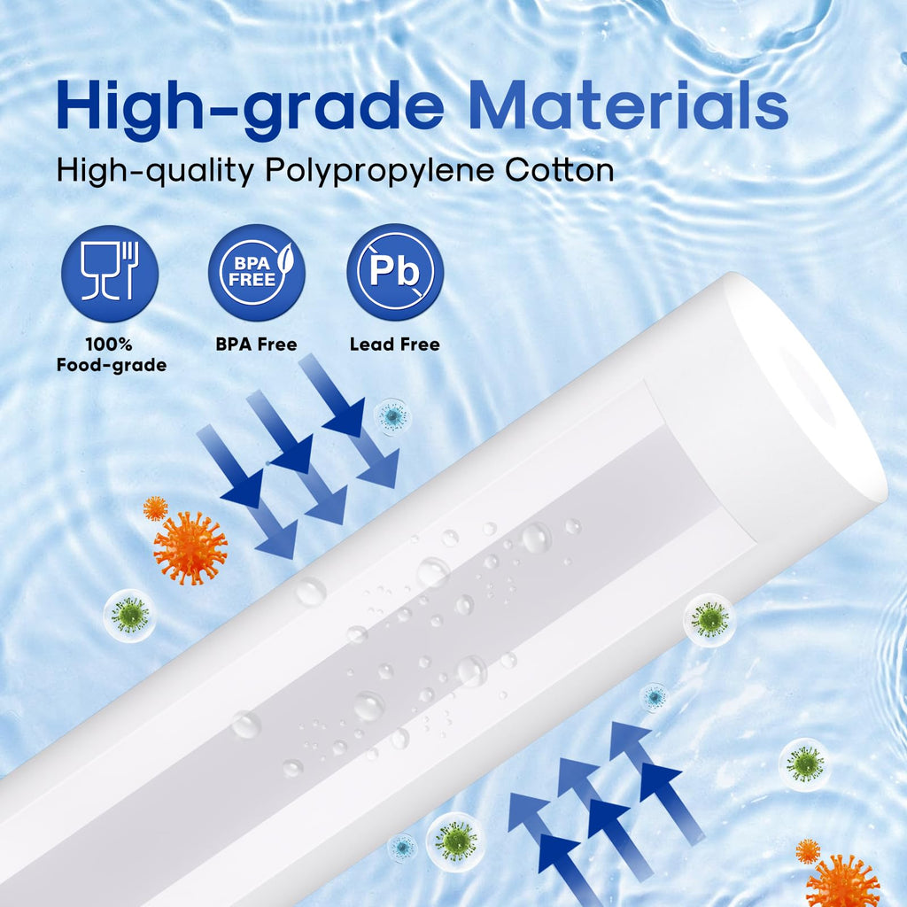 ICEPURE 1 Micron 20" x 4.5" Whole House Sediment Home Water Filter Replacement Cartridge, Compatible with SP-DD-5005-20BB, FPMB5-20, AP810-2, DGD-5005-20, SDC-45-2005, 2PP20BB1M, P5-20, FP25B, 4 Pack