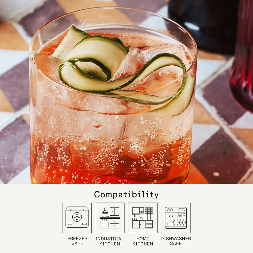 Made In Cookware | Drinking Glasses | 15 oz | Set of 4 | Made of Ultra-Durable Crystal | Crafted in Germany