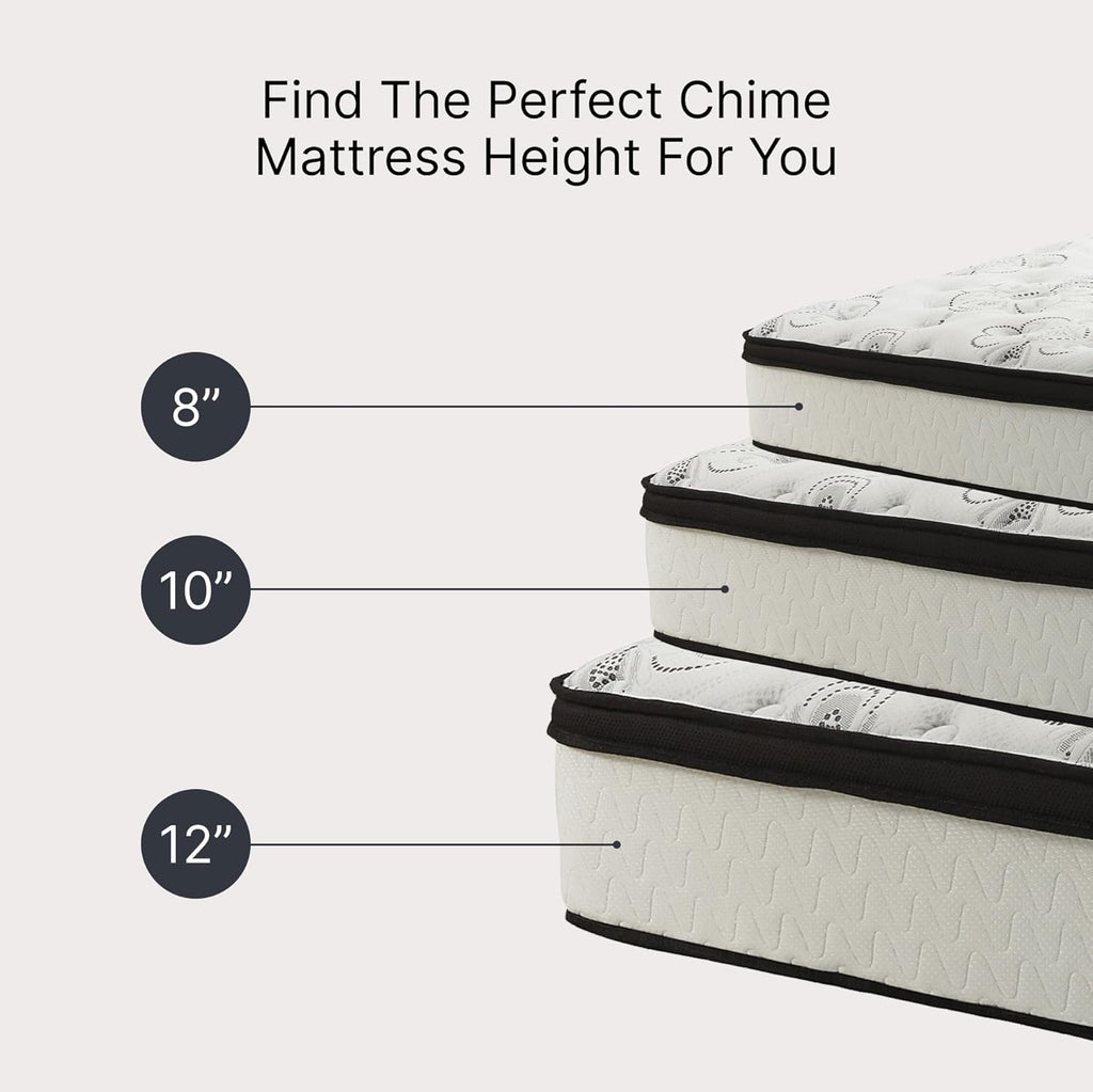 Signature Design by Ashley Chime Twin Mattress - 12" Thick Memory Foam for Pressure Relief | Fiberglass Free