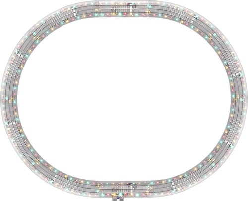 Lionel Lighted FasTrack Electric O Gauge - Illuminated 40"x50" Oval Track Set for Enhanced Play