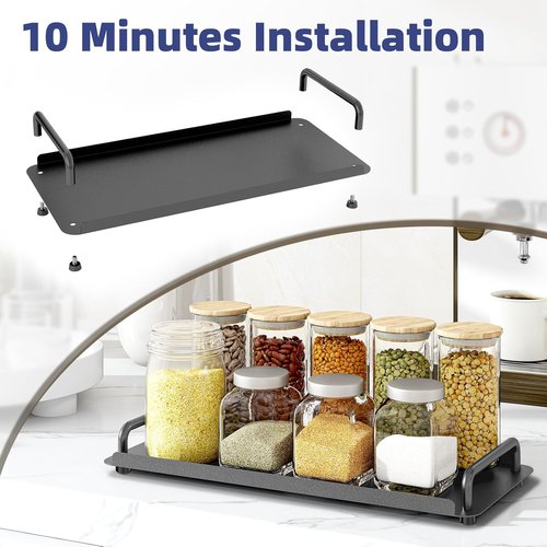 Gypie Toilet Paper Basket - Stylish Bathroom Storage Tray with Handle | Black Color