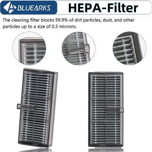 Bluearks 25 Pack X40 Ultra Accessories Kit for Dreame X40 Ultra/L40 Ultra Gen 2/MOVA P10/P50 Pro Ultra Replacement Parts,1 Main Brush 6 Mop Pads 4 Hepa Filters 6 Side Brush 6 Vacuum Bags