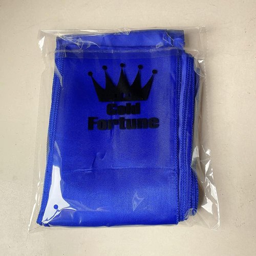 Gold Fortune Royal Blue Satin Chair Sashes - 7x108 Inch Adjustable Wedding Chair Bows | 10-Pack for Party Decor