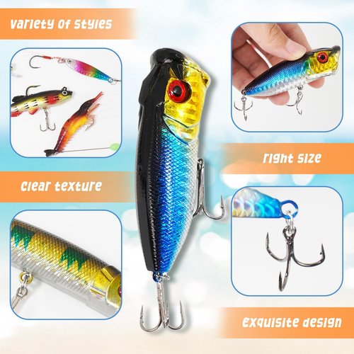 Advent Calendar Fishing Lures Kit - 24 Days Countdown Gift for Men, Teens & Fisher Enthusiasts