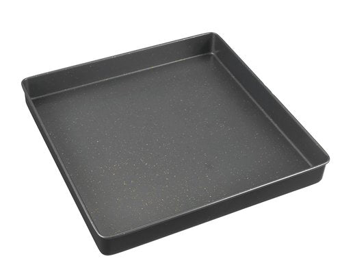 casaWare 11.5 x 11.5 x 1.5-Inch (Exterior) Square Multipurpose Pan, Ultimate Series Commercial Weight, Ceramic Non-Stick Coating (Silver Granite)