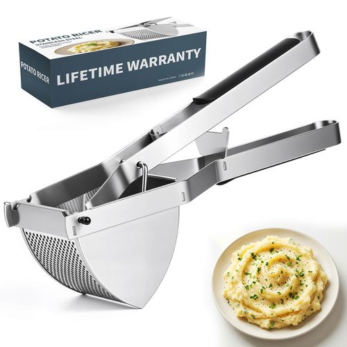 SPEENSUN Potato Ricer, Heavy Duty Stainless Steel Potato Masher for Fluffy Mashed potatoes & Baby Food | Dishwasher Safe, Easy Clean Ricer for Mashed Potatoes with Comfort-Grip Handle