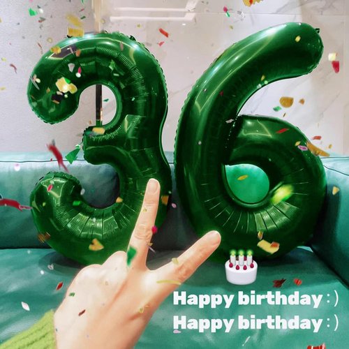 Jumbo Mylar Foil Balloon - 40 Inch Green Number 6 - Perfect for Birthday & Wedding Celebrations