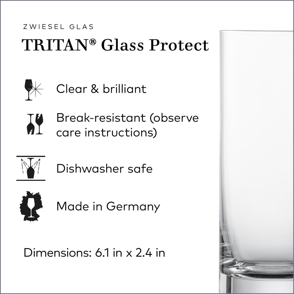 ZWIESEL GLAS Paris Long Drink Glass 11 Ounce (Set of 6), Drinking Glasses for Long Drinks, Dishwasher-Safe Tritan Crystal Glasses, Made in Germany