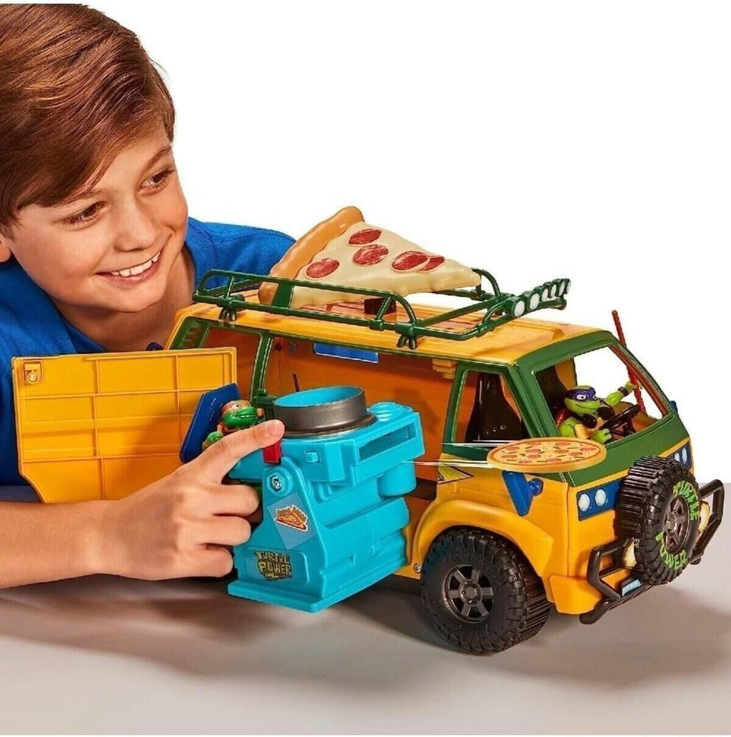 Playmates Toys Teenage Mutant Ninja Turtles Pizza Fire Delivery Van | Fun Action Playset