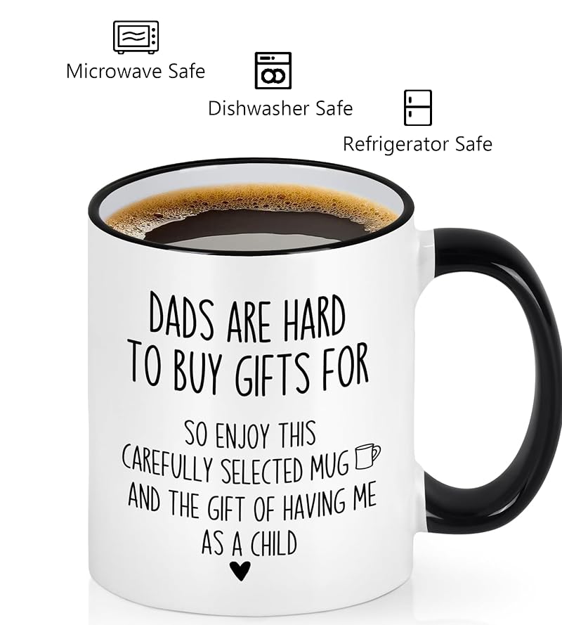 Dad Coffee Mug - Best Dad Ever Gift from Daughter Son for Father’s Day, Christmas