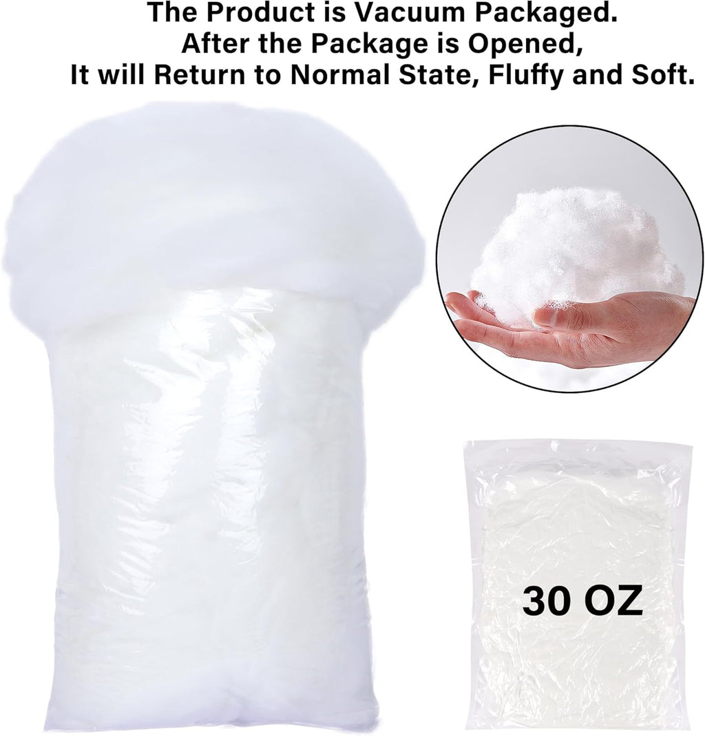 Winemana 30oz Artificial Snow Decor - Fluffy Cotton-Like Winter Decoration for Christmas Trees & Crafts