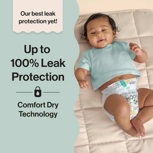 Honest Company Comfort Dry Disposable Diapers - Hypoallergenic for Sensitive Skin | Newborn Size, 72 Count