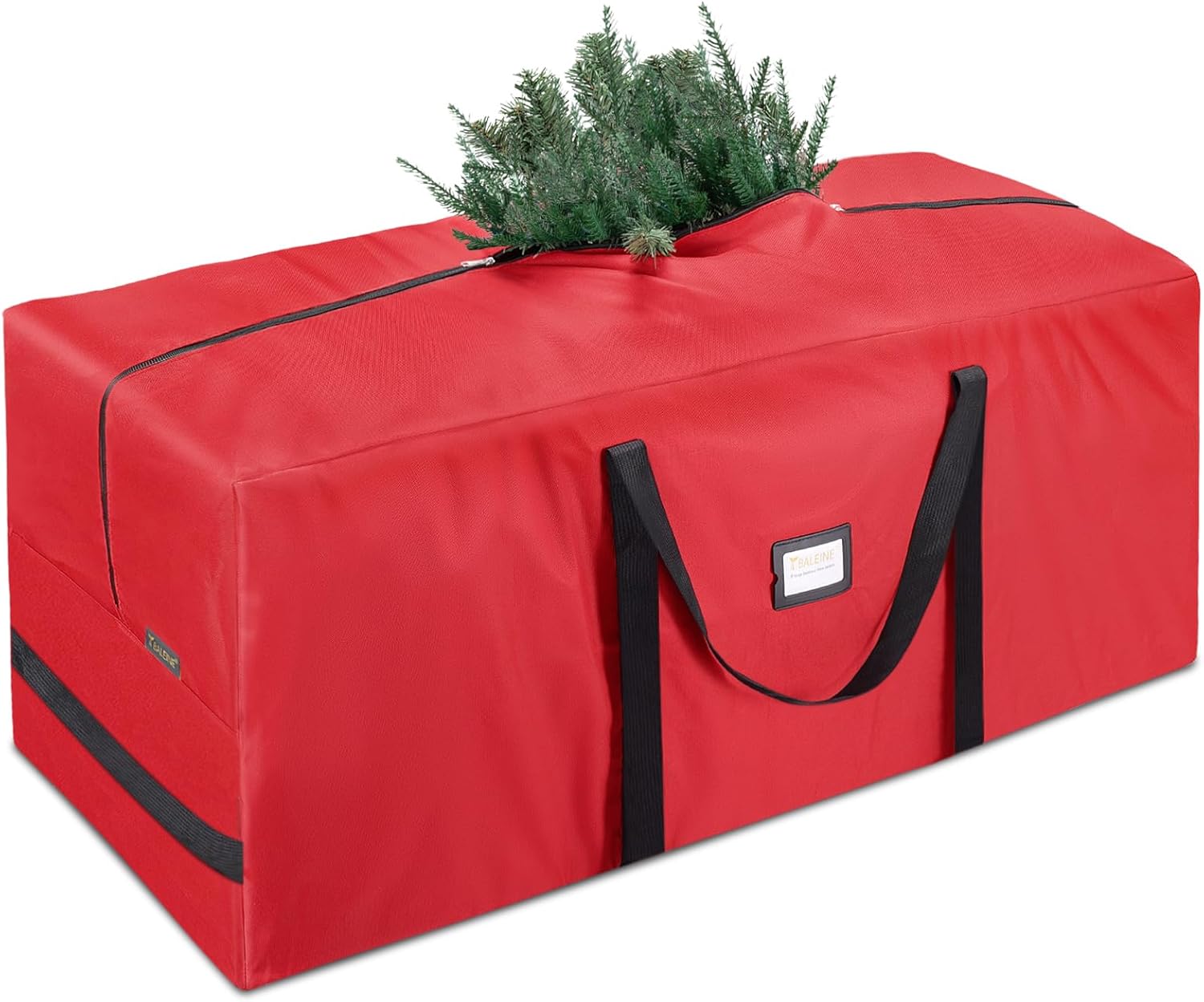 BALEINE Christmas Tree Storage Bag - Heavy Duty 900D Oxford Fabric with Reinforced Handles | Extra Large Red Container