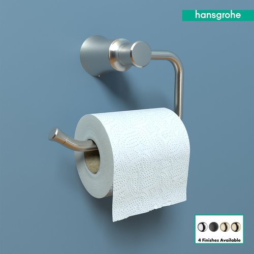 hansgrohe 4787820 Joleena Toilet Paper Holder in Brushed Nickel, 7.25-Inches Wide