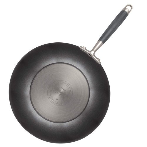 Anolon Advanced Hard Anodized Nonstick Frying Pan/ Fry Saute All Purpose Pan with Lid - 12 Inch, Gray