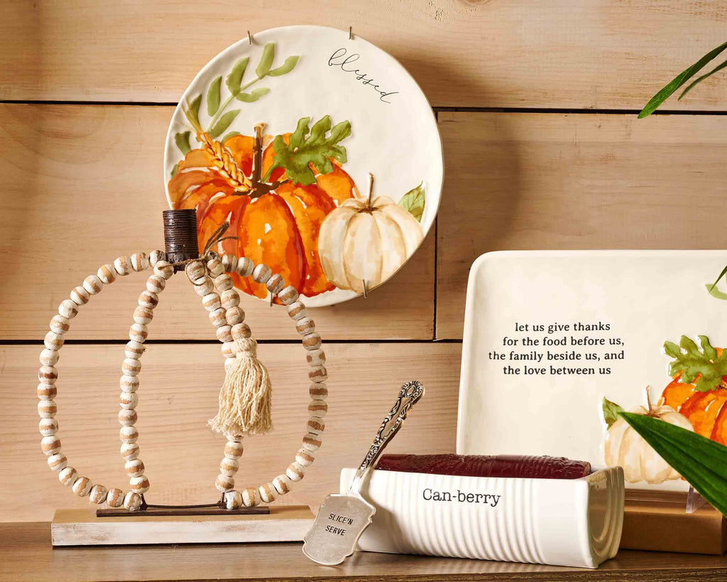 Mud Pie Can-Berry Ceramic Cranberry Serving Dish and Spatula Set