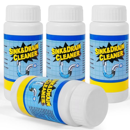 Sink and Drain Cleaner Powder Kit: Fast-Acting Clogged Pipe Opener for Kitchen Bathroom Pipes and Floor Drains - Drain Clog Remover for Routine Home Plumbing Maintenance (400 g)
