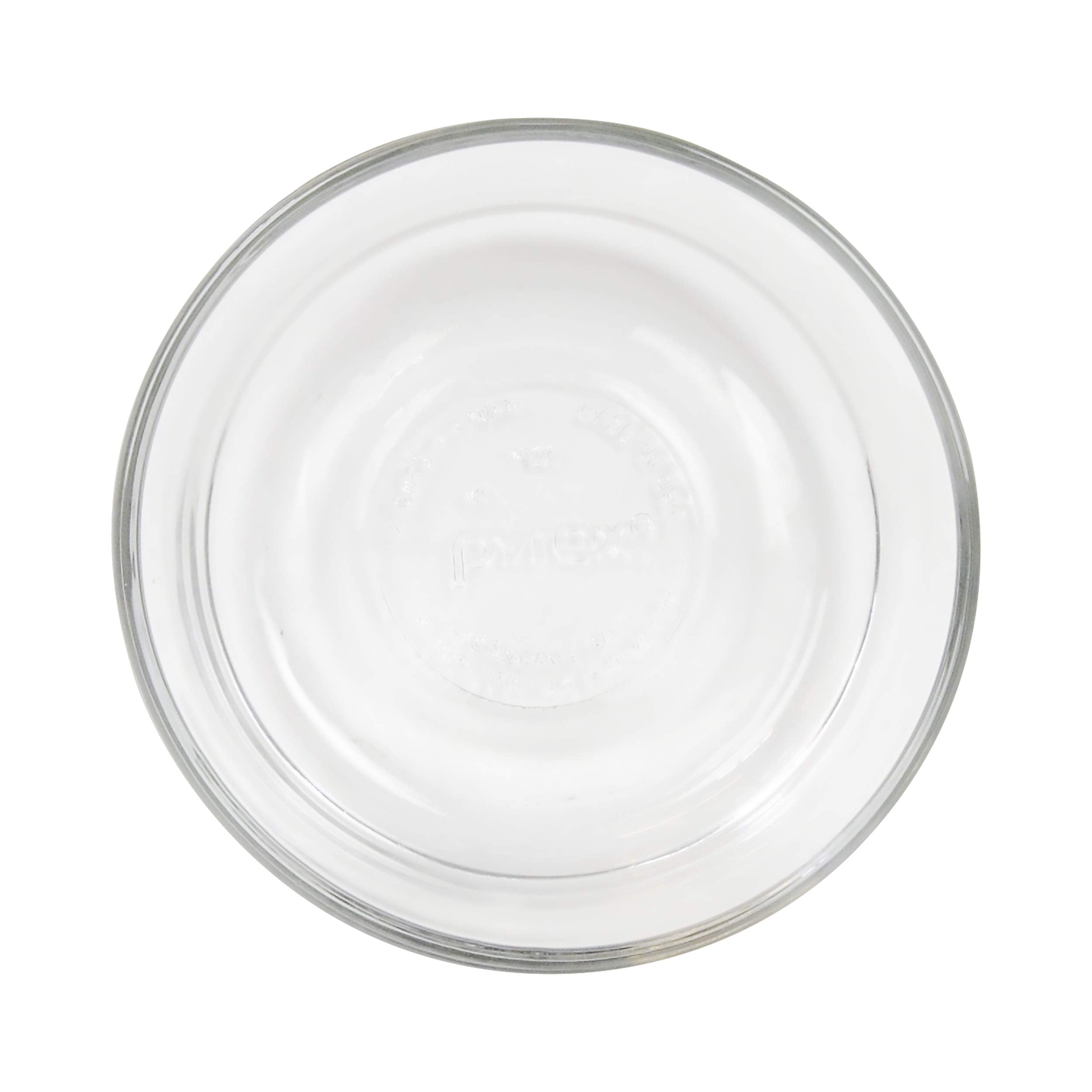 Pyrex 7200 2 Cup Glass Bowls & 7200-PC Sleek Silver Food Storage Replacement Lids (4-Pack) - Made in USA