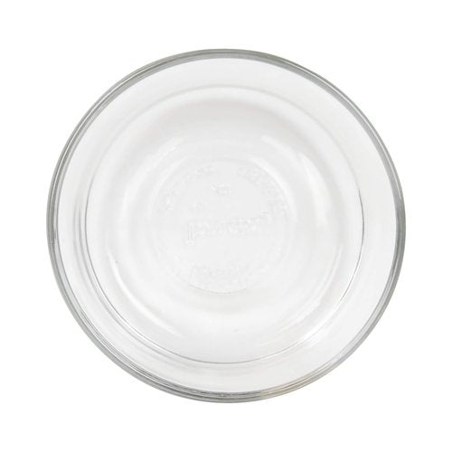 Pyrex (2) 7200 2 Cup Glass Bowls & (2) 7200-PC Plum Purple Food Storage Replacement Lids - Made in USA