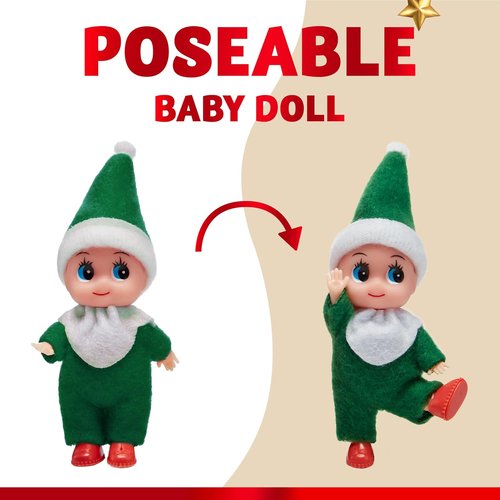 JOYIN Christmas Elf Plush Dolls - Soft Tiny Toys for Kids | Perfect Party Favors & Holiday Decor