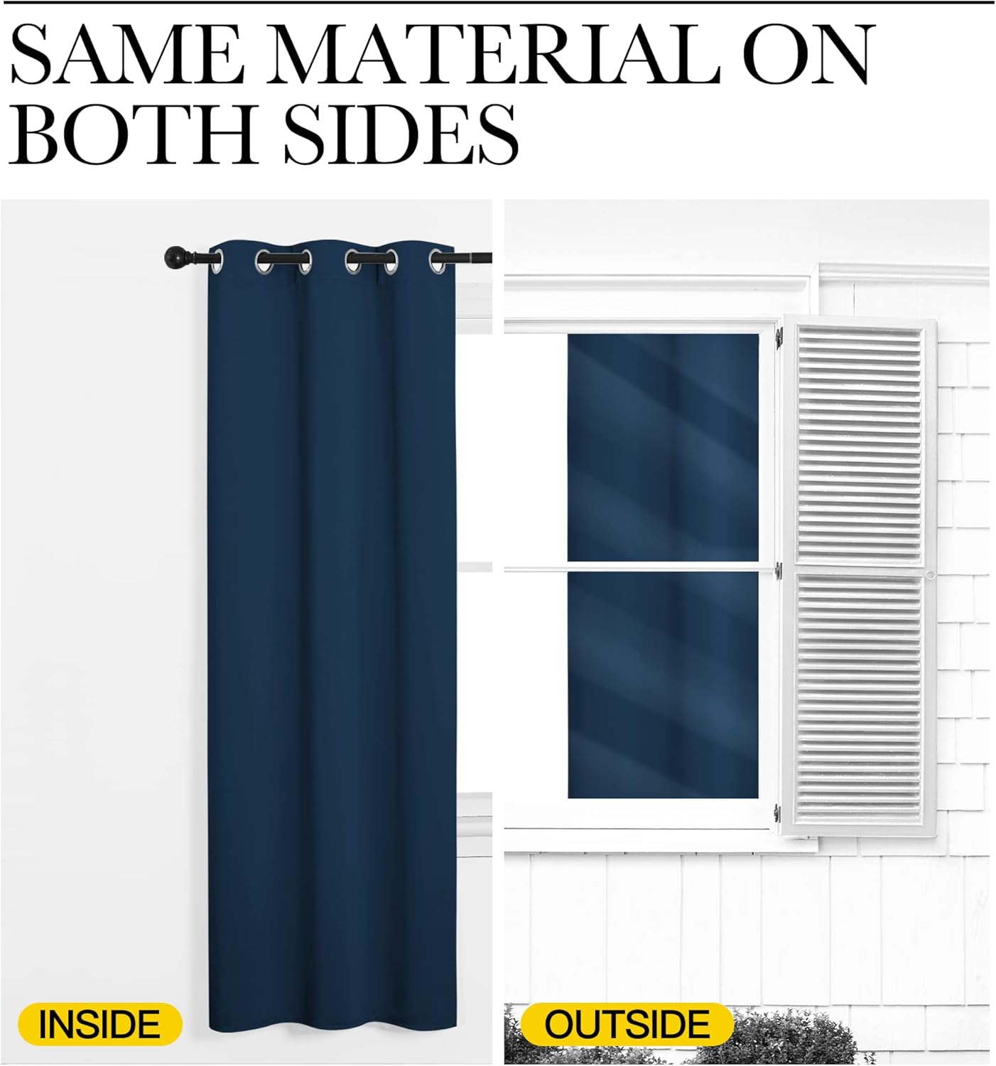 NICETOWN Blackout Curtain Panels - Thermal Insulated Drapes in Moroccan Blue | 29x40 Inch, 1 Pair