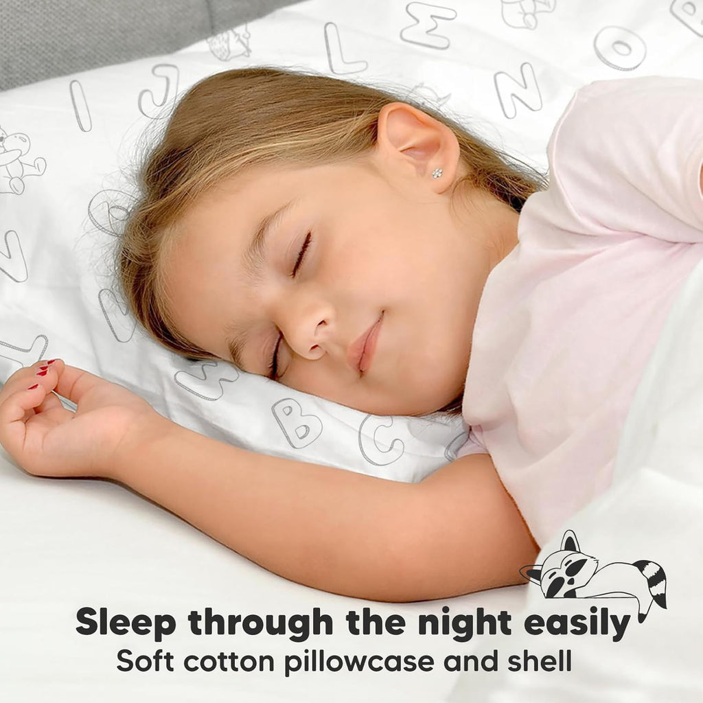 My Little Dreamy Toddler Pillow - Organic Cotton Travel Pillowcase, Soft & Breathable, 13x18 Inches