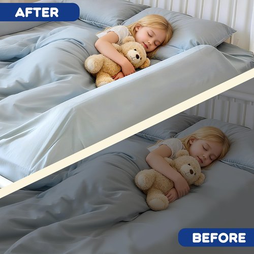 LVYSHOW Waterproof Bed Bumper for Toddler, Soft Baby Foam Rail for Full, Queen, Twin, King Size Bed, Green, 1 Pack