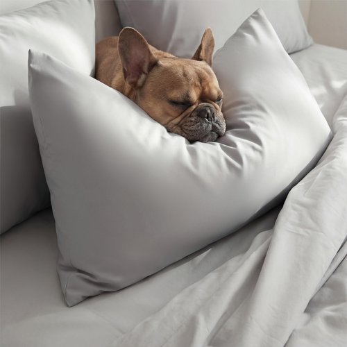 Bedsure Cooling Pillow Cases for Hot Sleepers, Cool Pillowcases for Night Sweats, Zipper Pillow Cases Queen Set of 2, Silky Soft & Breathable Cold Pillow Covers for Hair & Skin, Grey, 20x30 Inches