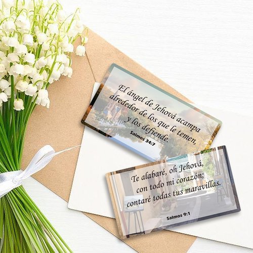 1Step2Dream Spanish Prayer Cards - Inspirational Christian Gifts with 100 Unique Bible Verses