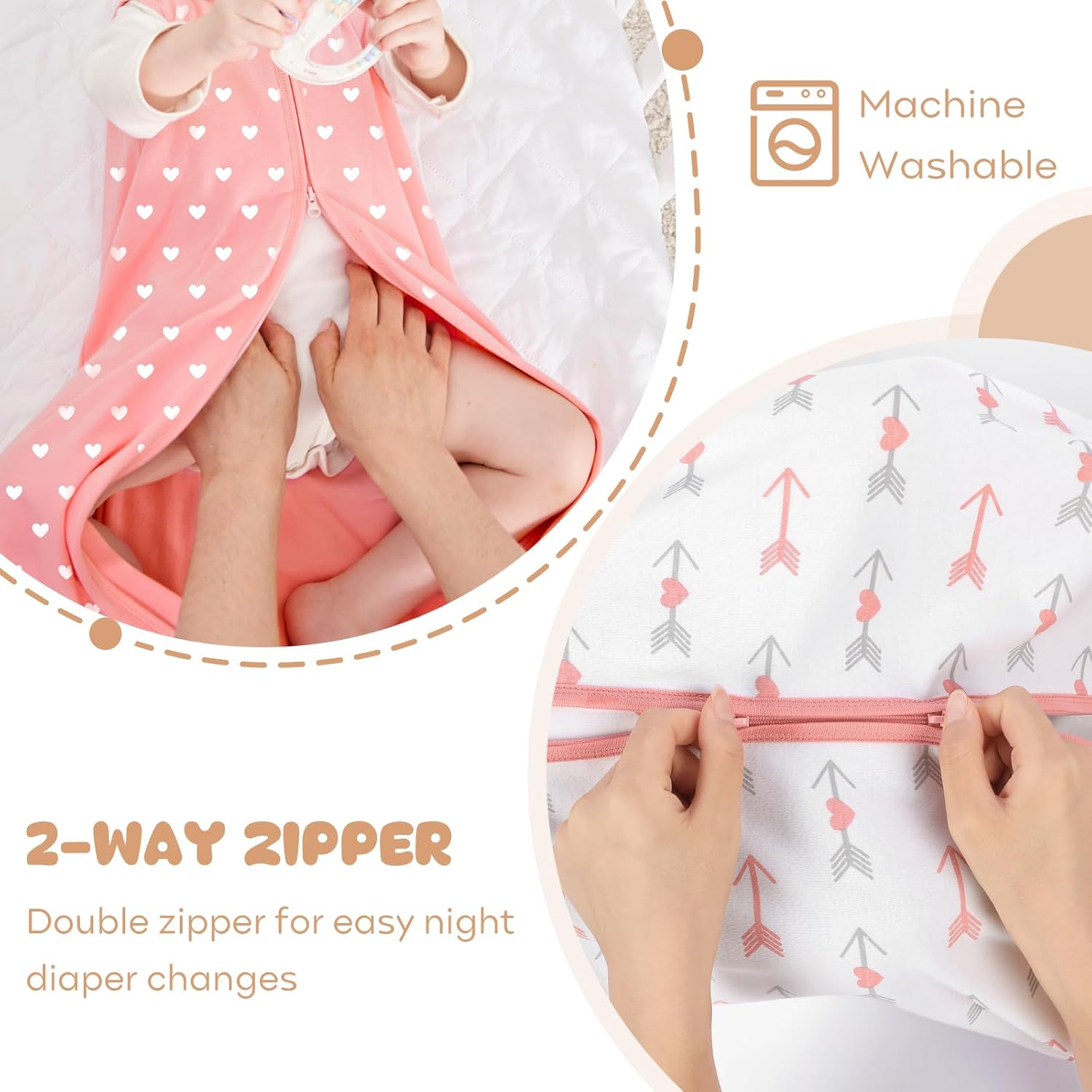 Yoofoss Baby Sleep Sack | 100% Organic Cotton Wearable Blanket for 12-18 Months | Soft & Lightweight 3-Pack