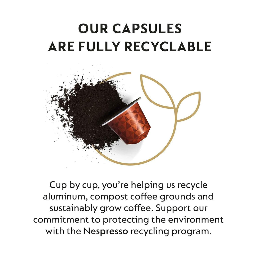 Nespresso Cape Town Envivo Lungo Coffee Pods - Dark Roast Espresso, 50 Count