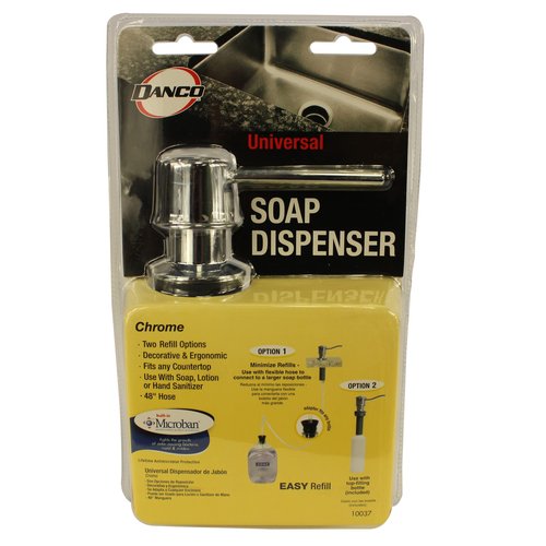 Danco 10037 Soap Dispenser with Straight Nozzle, 1 Pack, Chrome