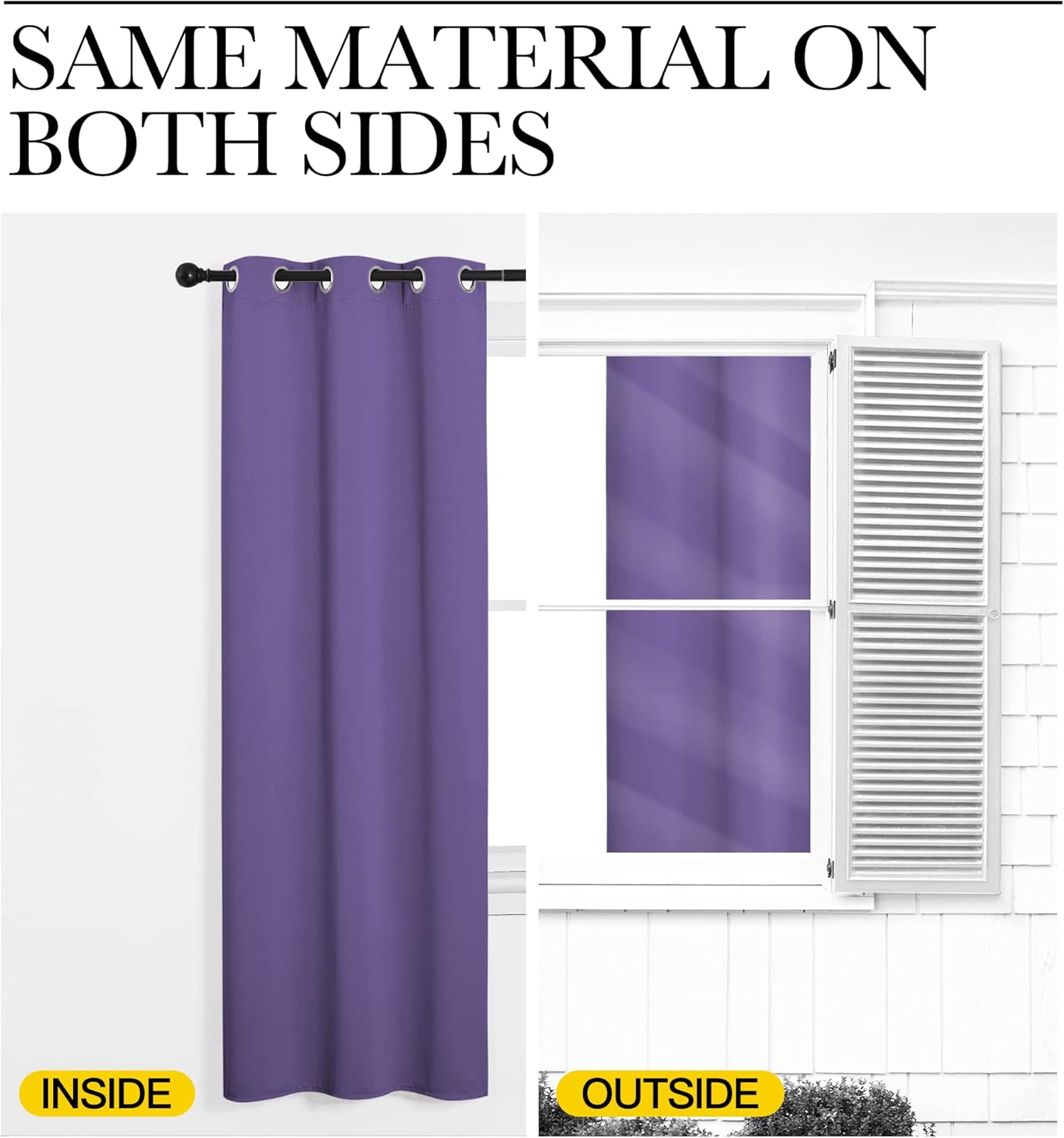 NICETOWN Lilac Purple Blackout Curtains - 96" Long, 55" Wide, 2 Pieces | Sound Reducing, Heat & Cold Blocking Panels for Modern Decor