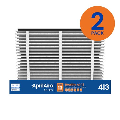 AprilAire 413 Replacement Filter - MERV 13 Air Filter for Whole House Purifiers | 16x25x4 (Pack of 2)