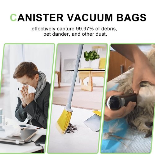 9 Pack MM Vacuum Bags Replacement for Eureka Mighty Mite Vacuum Bags, Eureka Mighty Mite 3670 and 3680 Series, Replaces Part # 60295, 60295A, 60295B 60295C, 60296 & 60297A
