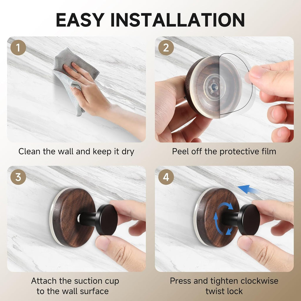 seebemxx Suction Cup Hooks for Shower, 9 PCS Waterproof Towel Hooks for Bathroom Window Glass Door Adhesive Hooks, Bath Robe Looafh Wreath Hooks for Hanging, No Drill Removable & Reusable