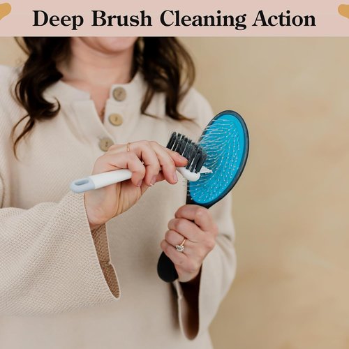 BlairCo Hair Brush & Comb Cleaner Tool - 2-in-1 Design for Easy Hair & Lint Removal | Ideal for Salon & Home Use