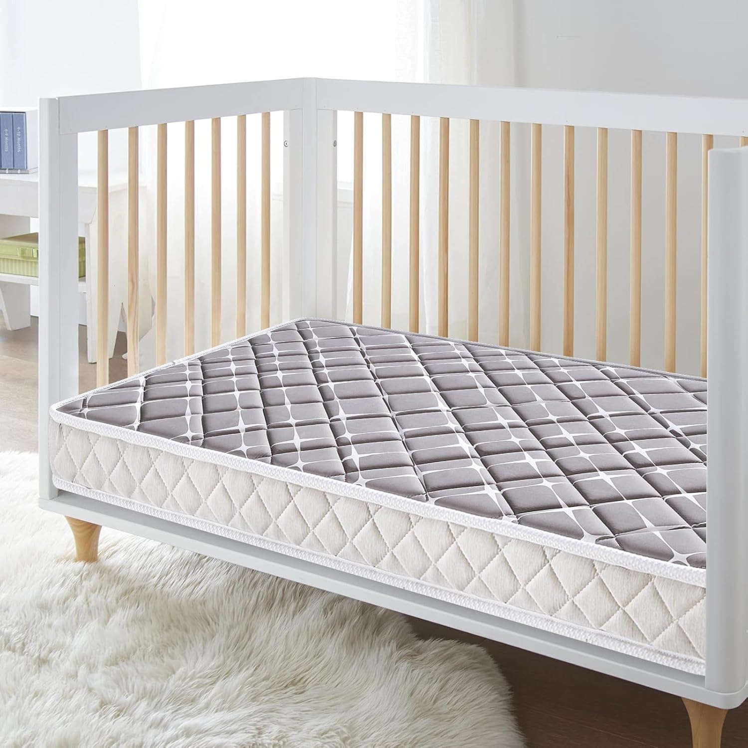 Premium Hypoallergenic Baby Crib Mattress | Breathable & Firm Toddler Mattress - 52" x 27.6" x 5"