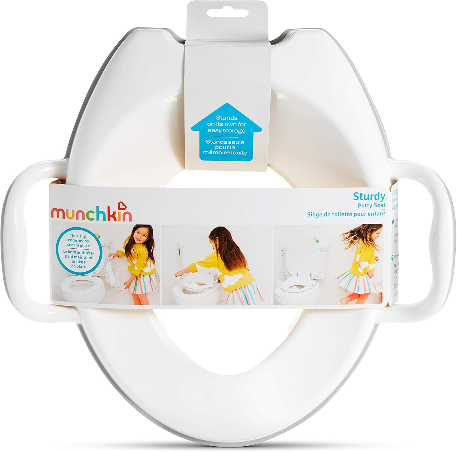 Munchkin® Sturdy™ Potty Training Seat - Comfortable & Secure Design | Grey Color