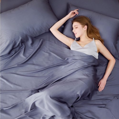 Bedsure Cooling Queen Sheet Set | Soft Linen Cotton Duvet Cover for Ultimate Comfort